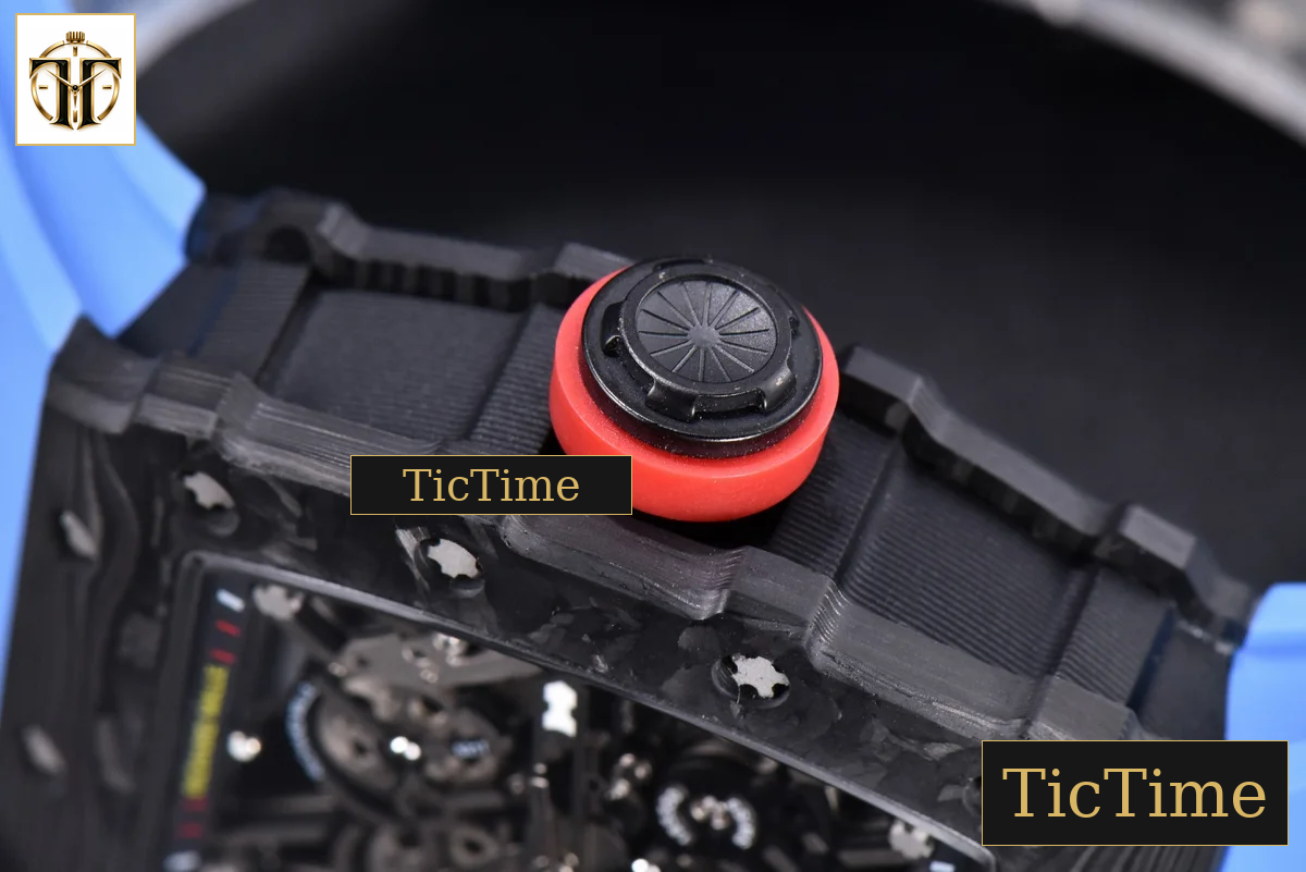 RM035-02 KVF Skeleton Dial Red Blue Rubber Strap V3 Miyota8215 — foto 14