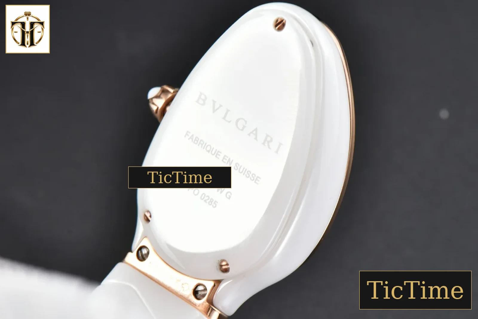 Serpenti Spiga 35mm BVF RG White Ceramic White Dial Diamond Bezel Quartz — foto 10