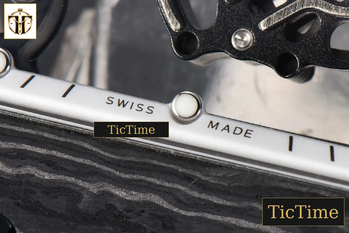 NTPT RM055 42.7mm BBRF White Skeleton Dial White Rubber Strap RMUL2 — foto 10