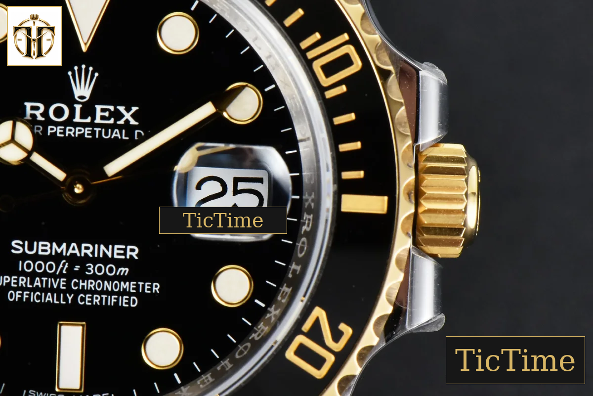 Submariner LN 116613 40mm Clean Factory YG/SS Black Ceramic Black Dial YG/SS Bracelet VR3130 — foto 9