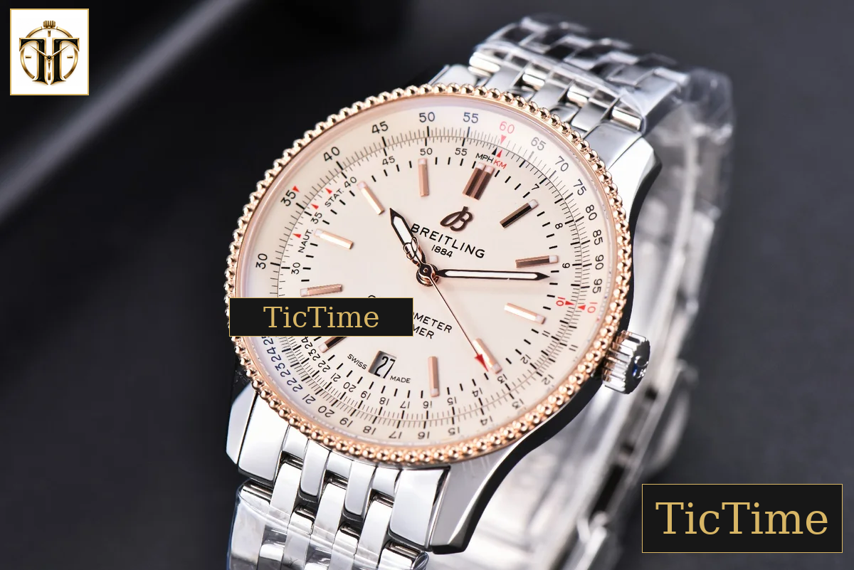 Navitimer 41mm TF RG White Dial White Bezel SS Bracelet A2824 — foto 4