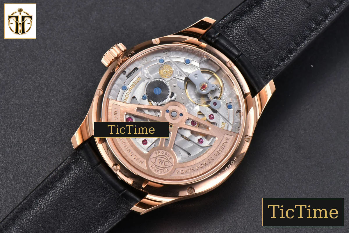 Portugieser Perpetual Calendar IW5033 42mm APSF RG White Dial Black Leather Strap A52610 — foto 17