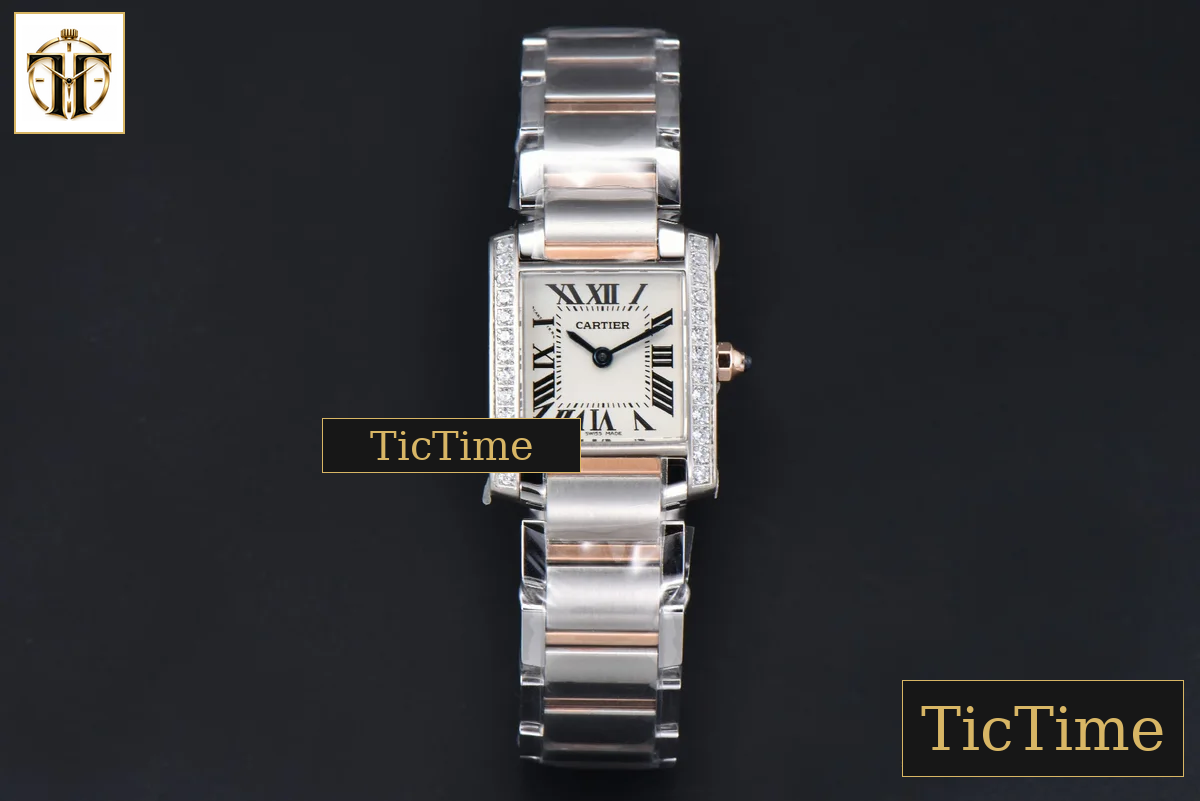 Tank Francaise Small 25.7mmx21.2mm 8848F Diamond RG/SS Bracelet Quartz — foto 3