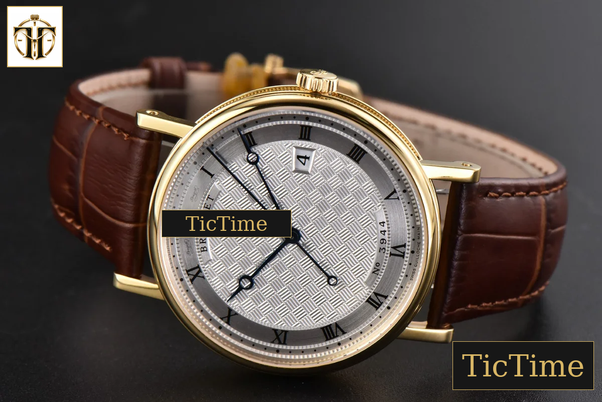 Classique 5177 38mm LTF YG White Textured Dial Roma Marker Brown Leather Strap MY9015 — foto 11