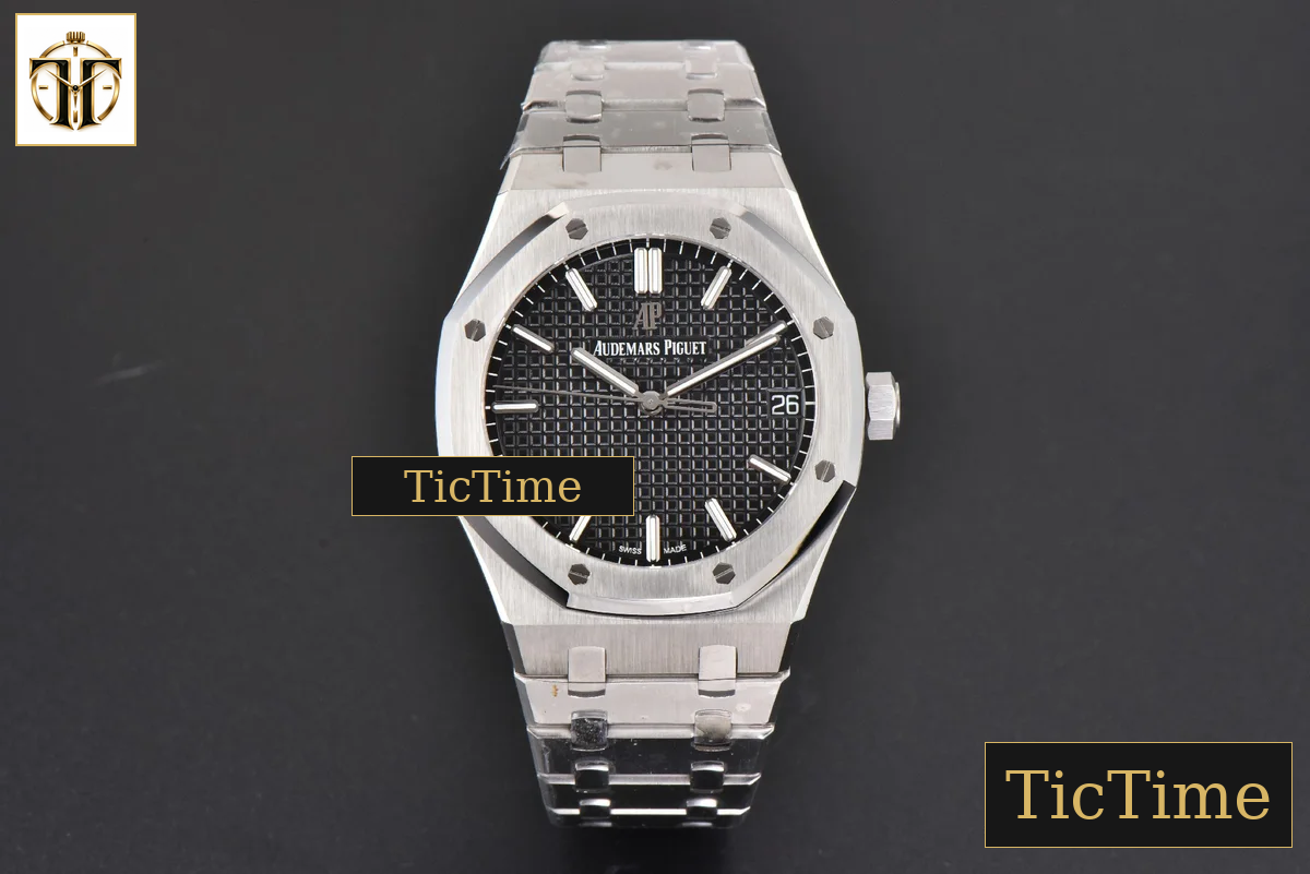Royal Oak 15500 41mm APSF Black Textured Dial SS Bracelet V2 A4302 — foto 3
