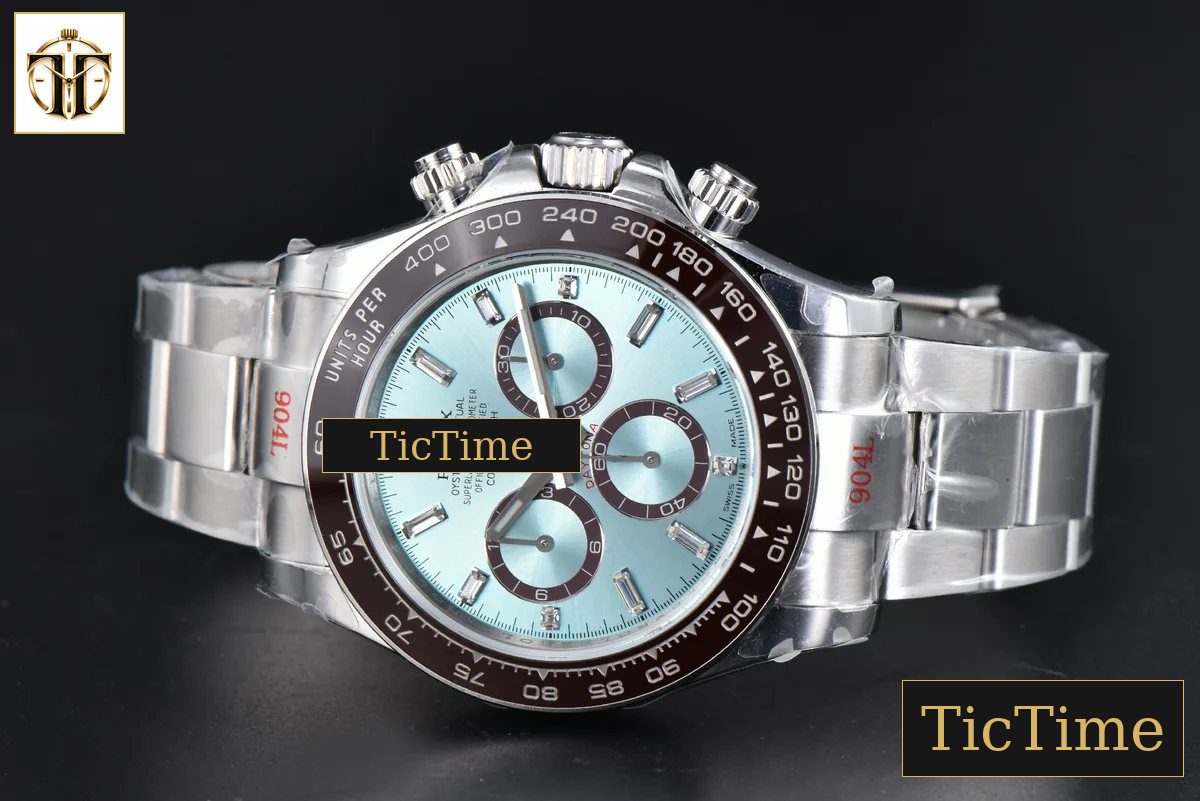 Daytona 904L 126506 40mm BPF SS Black Bezel Ice Blue Dial Diamond Marker SS Bracelet SH4131 — foto 16