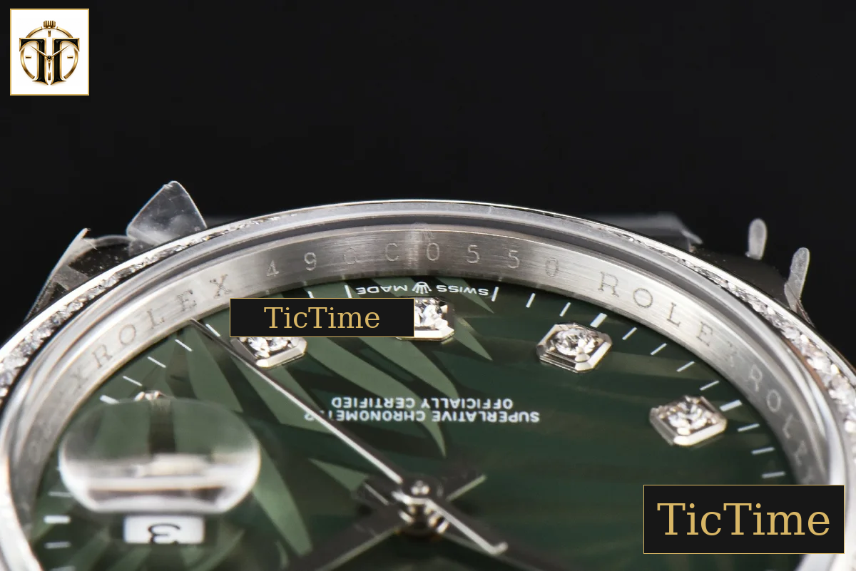 DateJust 36mm BPF Diamond Green Plam Dial Diamond Marker Jubilee Bracelet 3235 — foto 14
