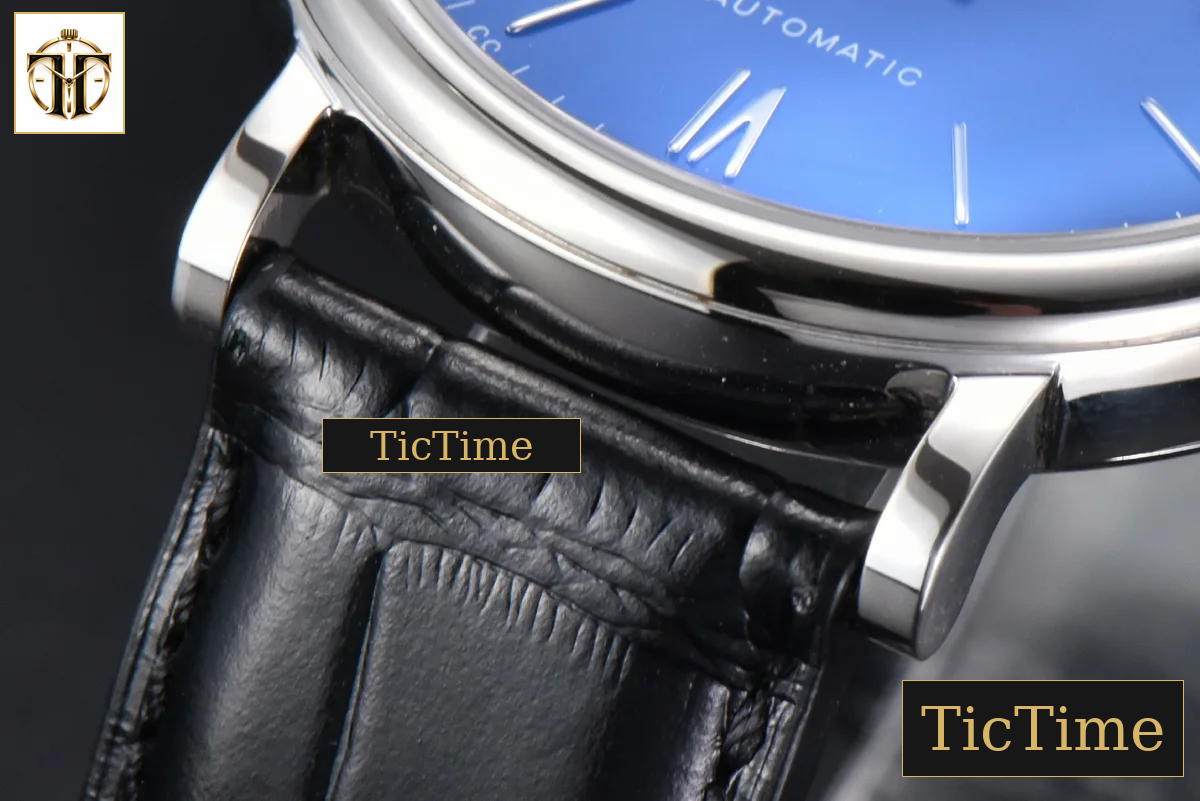 Portofino 40mm V7F Blue Dial Silver Hands Black Leather Strap A2892 — foto 10