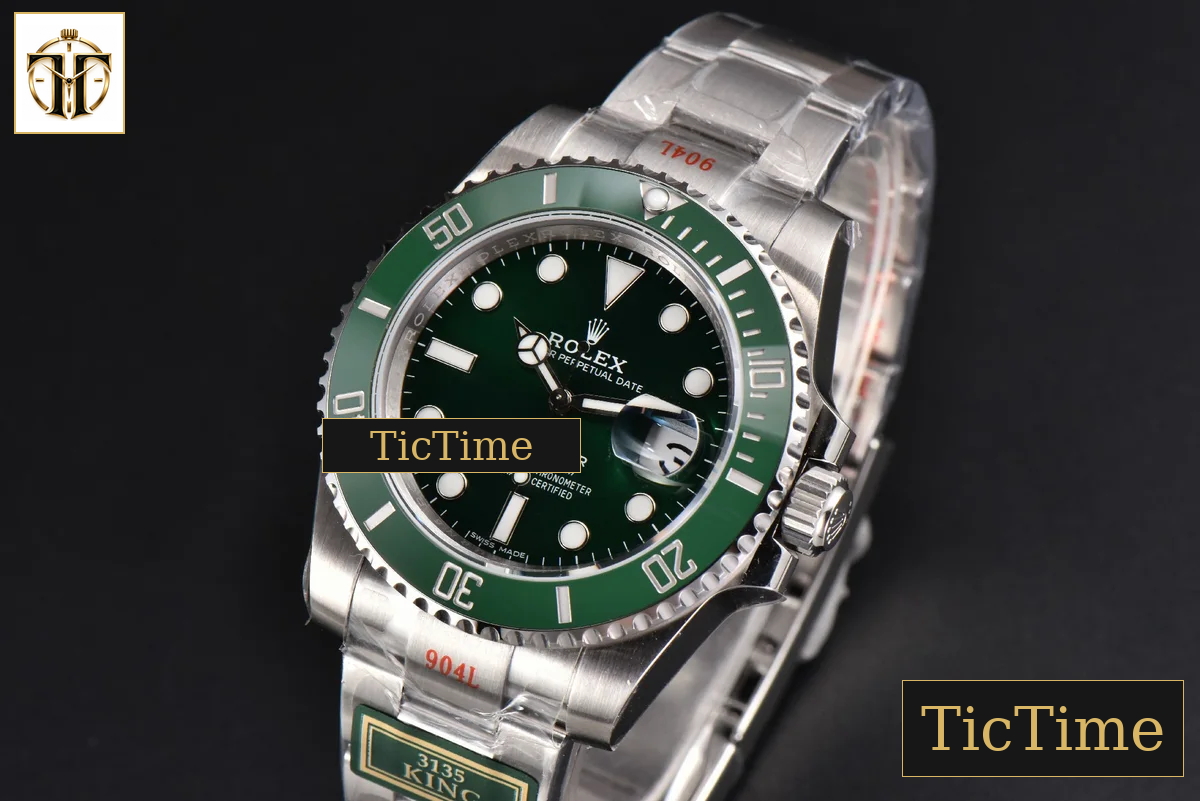 Submariner LV 40m 116610 40.5mm King Factory Green Ceramic Green Dial SS Bracelet VS3135 — foto 9