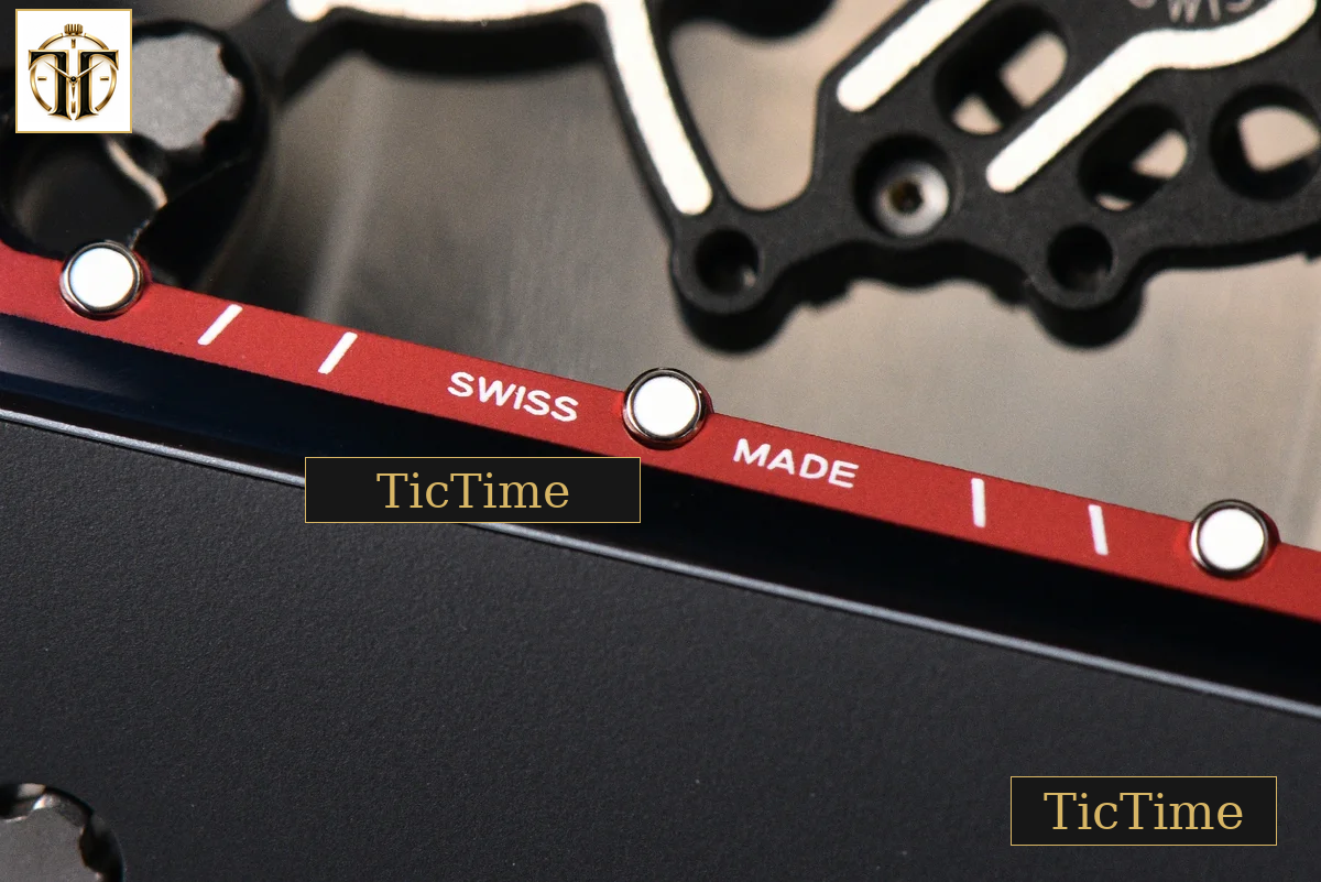 RM055 42.7mm ZF Ceramic Black Bezel Red Skeleton Dial Red Crown Black Rubber Strap RMUL2 — foto 10
