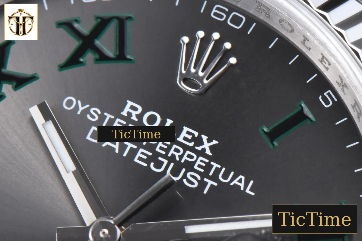 DateJust Wimbledon 126234 36mm VSF Gray Dial Green Marker Jubilee Bracelet VS3235 — foto 6