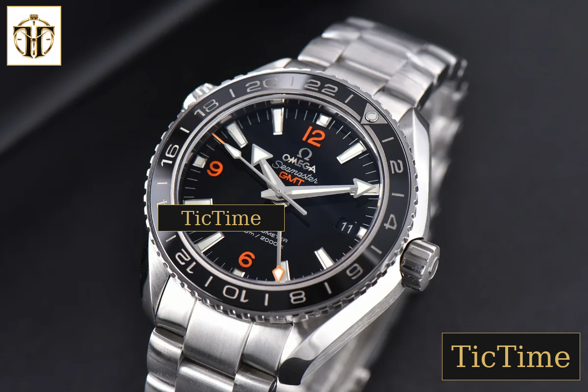 Planet Ocean 600m GMT 43.5mm VSF Black Dial Orange Marker SS Bracelet A8906 — foto 5