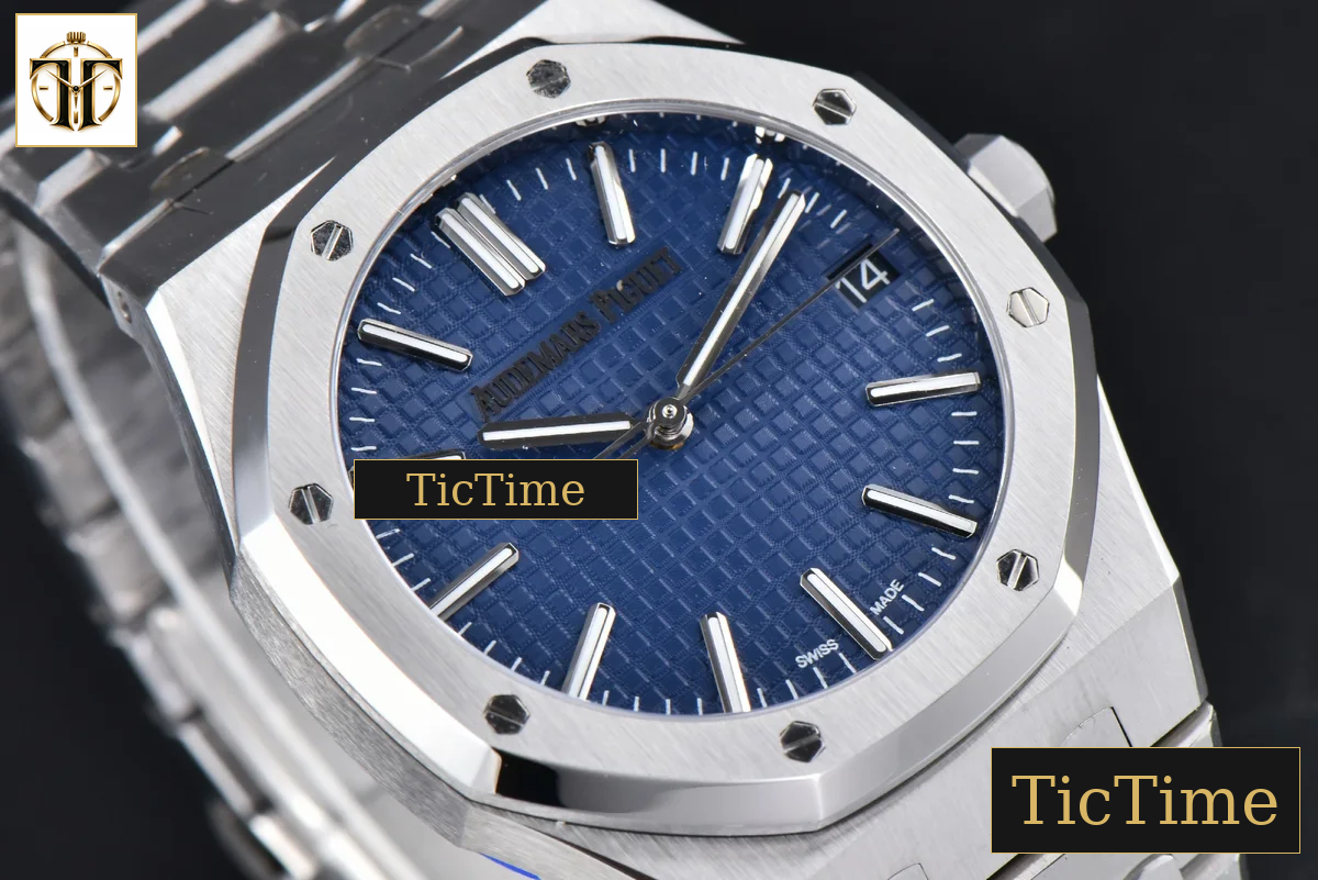 Royal Oak “50th Anniversary” 15510 41mm APSF SS Blue Dial SS Bracelet V2 Free Sprung SA4302 — foto 12