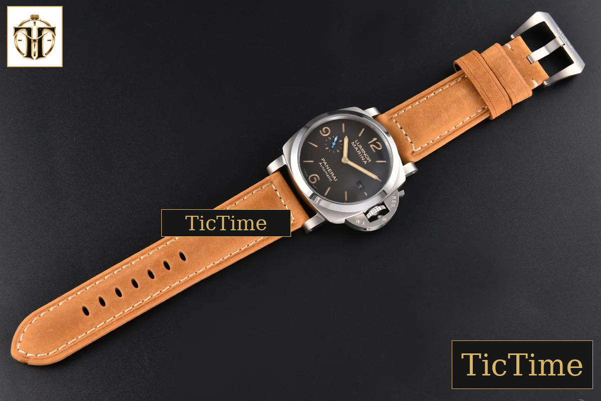 PAM1351 44mm TTF Brown Dial Brown Leather Strap P9001 — foto 34
