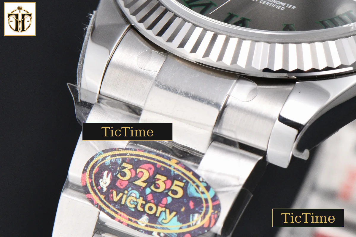 DateJust Wimbledon 126334 41mm VF Gray Dial Green Roma Marker Oyster Bracelet DD3235 — foto 11