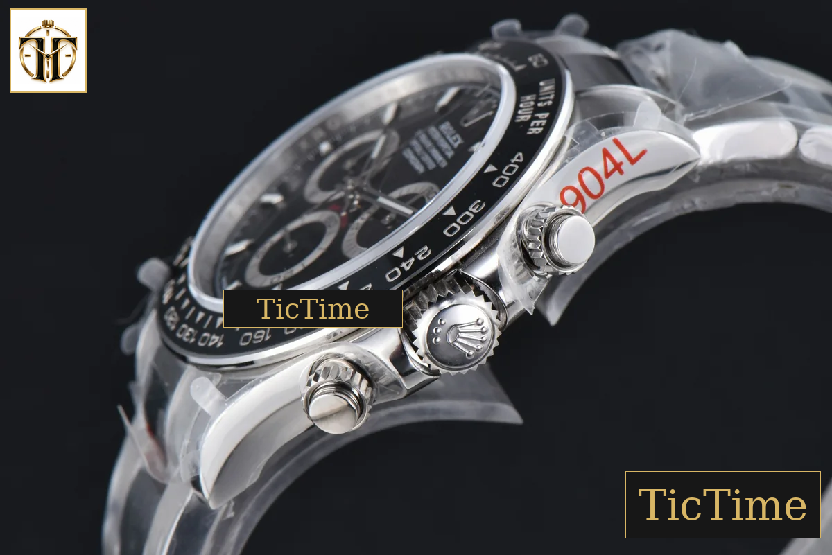 Daytona 904L 126500 40mm BPF SS Black Bezel Black Dial SS Bracelet SH4131 — foto 12