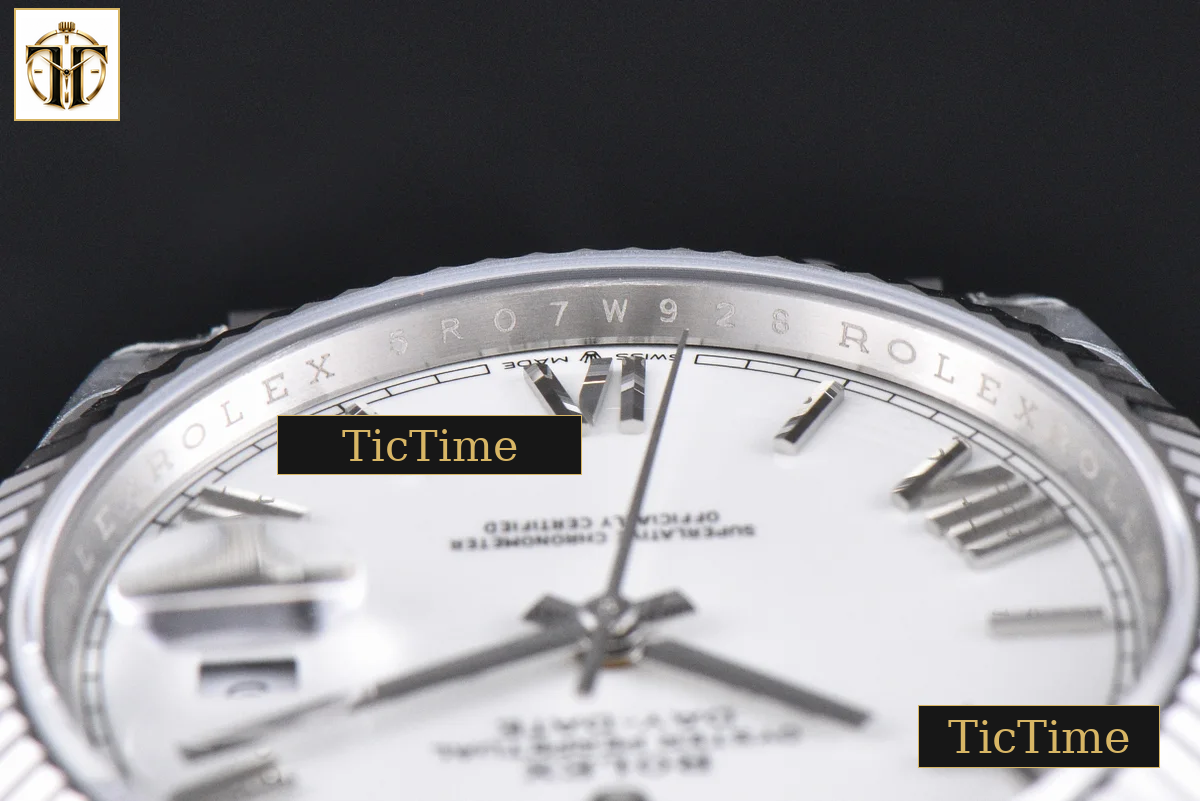 DayDate Weighted 40mm VSF White Dial Roman Marker President Bracelet DD3255 — foto 16
