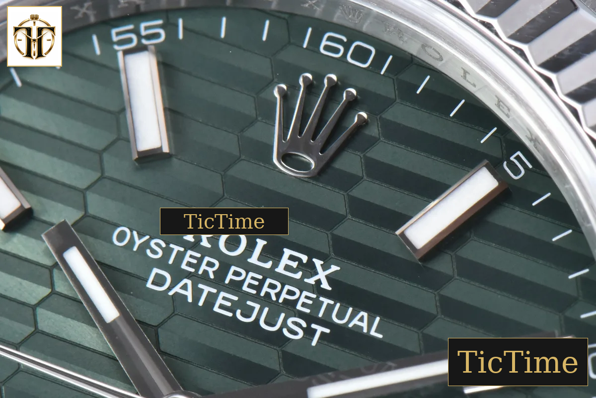 DateJust 904L 126334 41mm VSF Green Motif Dial Jubilee Bracelet VS3235 — foto 5