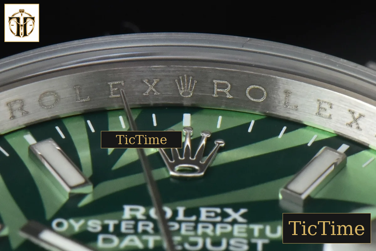 DateJust 36mm BPF Diamond Green Plam Dial Jubilee Bracelet A2824 — foto 12