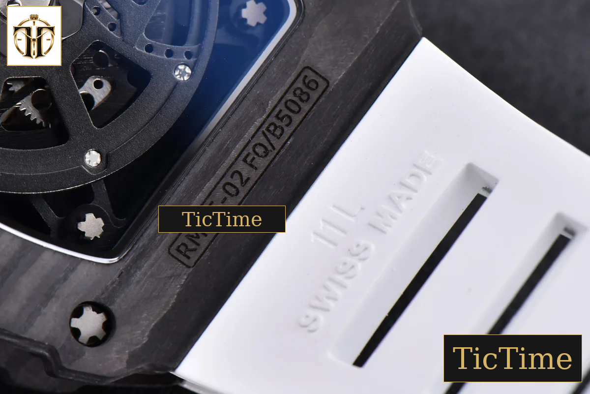 RM035-02 KVF Skeleton Dial Red White Rubber Strap V3 Miyota8215 — foto 17