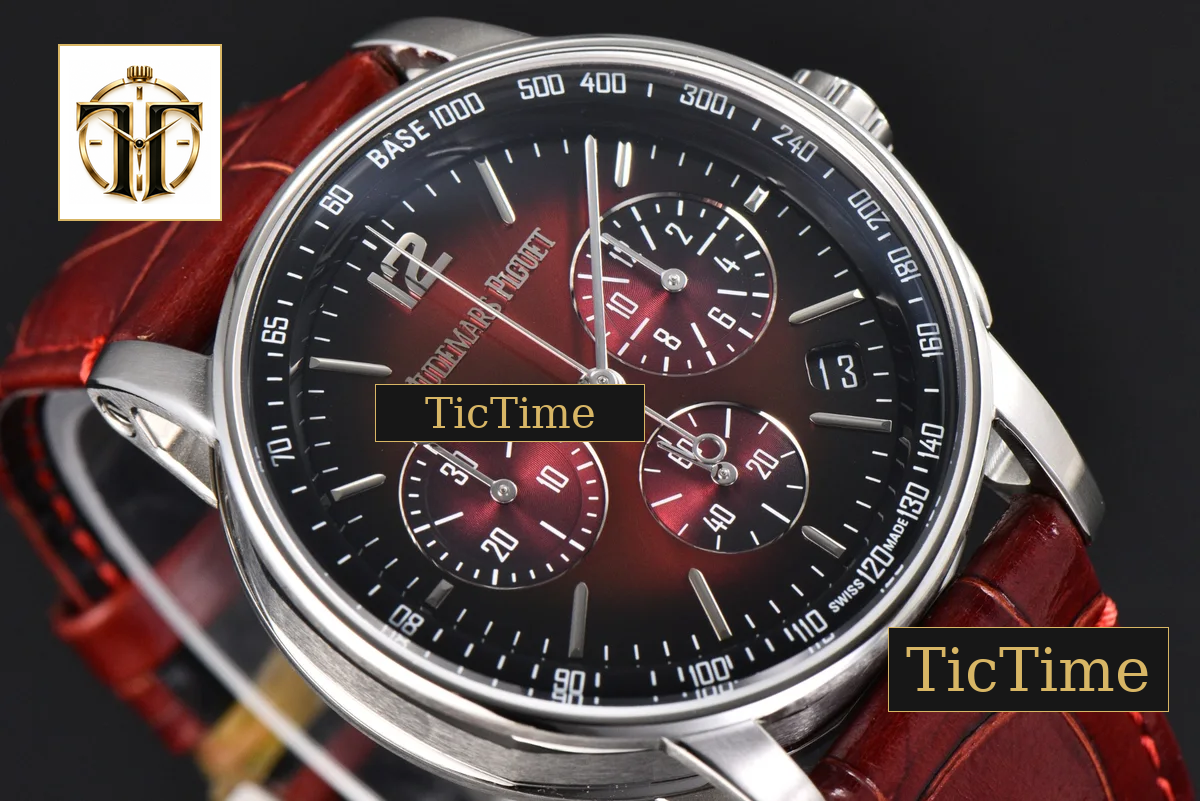 Code 11.59 Chrono 26393 41mm APSF SS Red/Black Dial Red Leather Strap SA4401 — foto 13