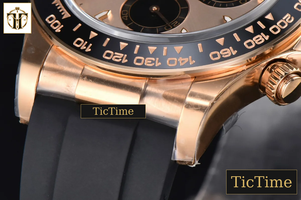 Daytona 126515 40mm Clean Factory RG Black Bezel Black Subdial Black Oysterflex Strap SH4131 — foto 11