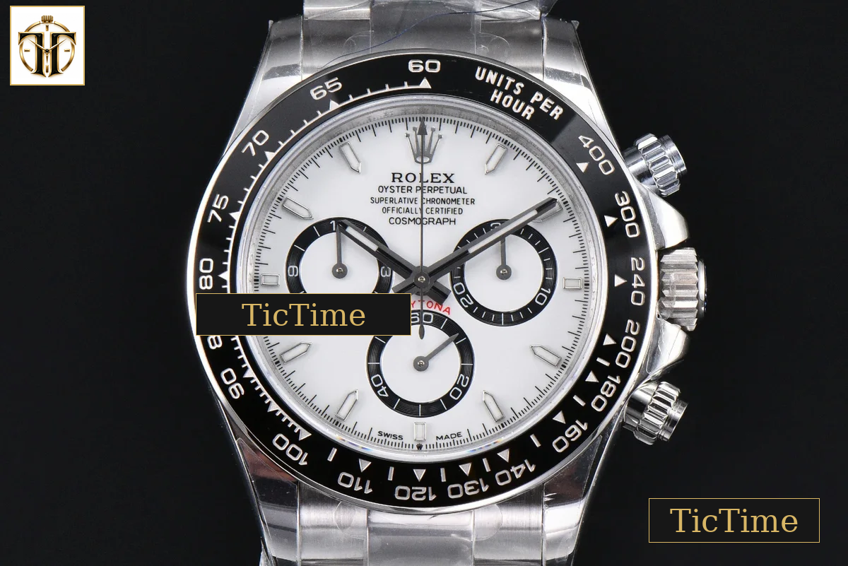 Daytona Panda UFO 904L 126500 40mm UF White Dial SS Braclet Free Sprung UF4131 — foto 2
