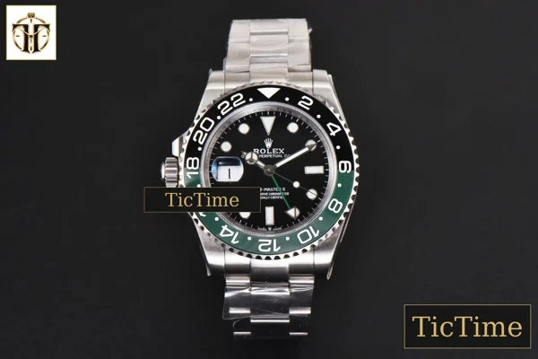 Foto frontal — GMT Master II VTNR 904L Sprite 126720 V9F Black/Green Oyster Bracelet SH3285