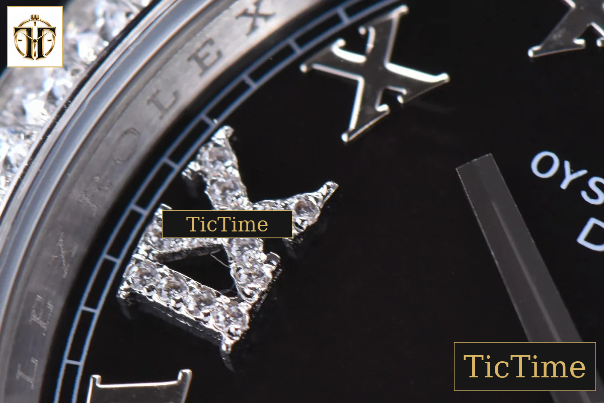 DateJust 36mm EWF SS Black Dial Diamond Roma Marker Diamond Bezel Oyster Bracelet A3235 — foto 7