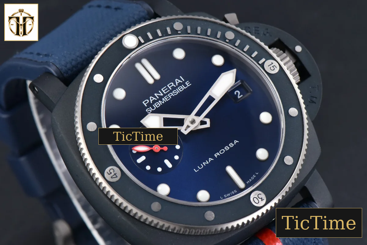 Submersible Luna Rossa PAM1466 44mm VSF Blue Dial Gummy Strap P900 — foto 13