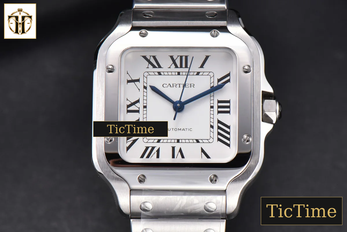 Santos de Cartier Medium 35mm BVF SS White Dial SS Bracelet Miyota 9039 — foto 3