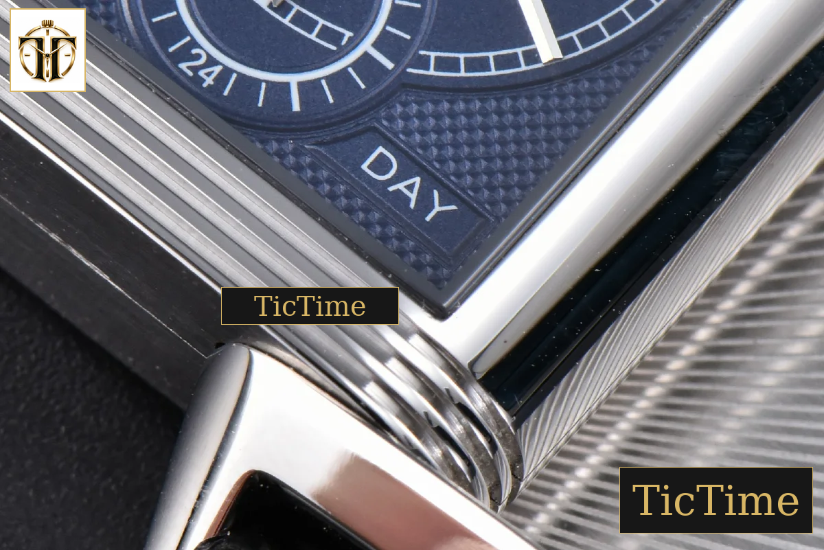 Master Reverso Tribute Small Seconds 30x47mm MGF Silver Dial Blue Hands Leather Strap A854A — foto 22