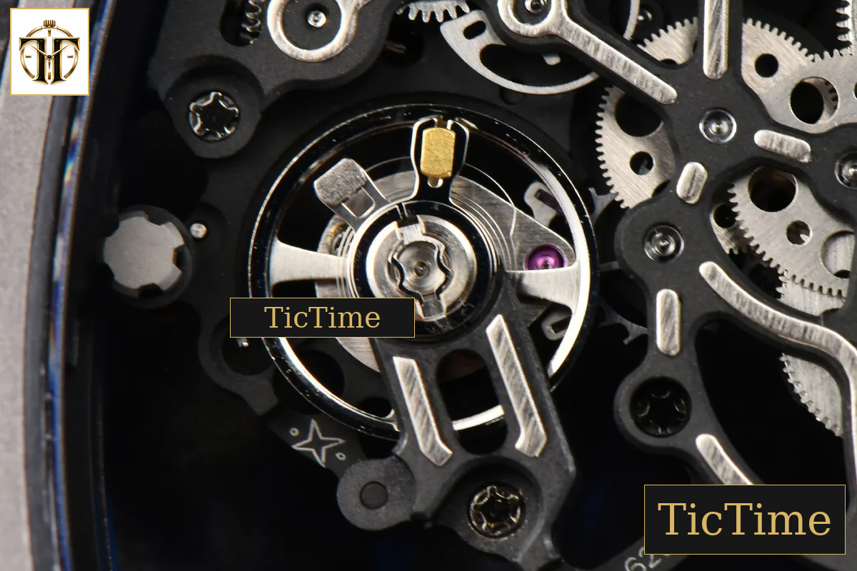 Ti Case RM055 42.7mm APSF Black Skeleton Dial Black Bezel Red Crown Red Rubber Strap RMUL2 — foto 21