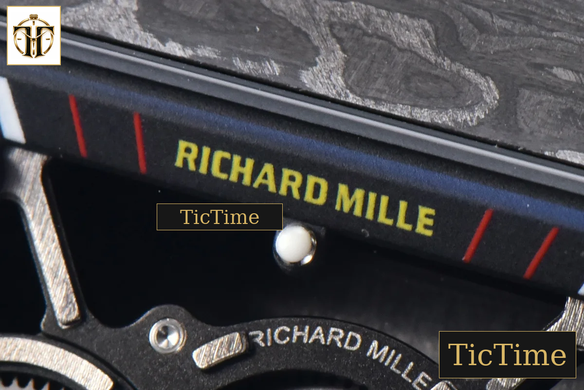 RM035-02 42mm T+F Black Forged Carbon Black Skeleton Dial Red Crown Black Rubber Strap RMUL2 — foto 6