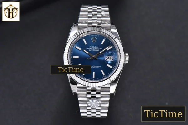 Foto frontal — DateJust 904 126334 41mm ARF SS Blue Dial Lume Markers Jubilee Bracelet VR3235