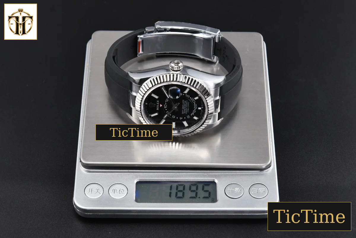 Sky-Dweller 336239 42mm ZF SS Black Dial Rubber Oysterflex Strap (Tungsten) — foto 39