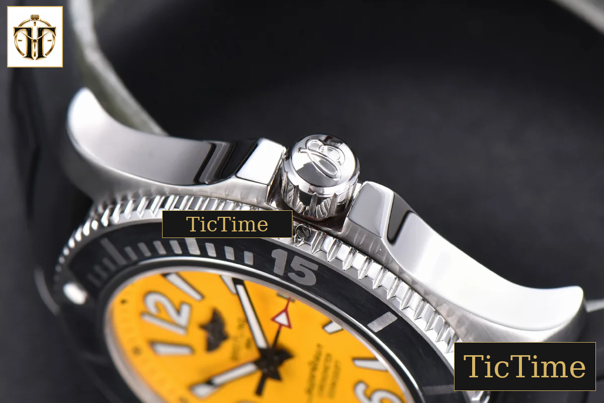 Superocean Automatic 44mm TF Yellow Dial Black Rubber Strap A2824 — foto 11