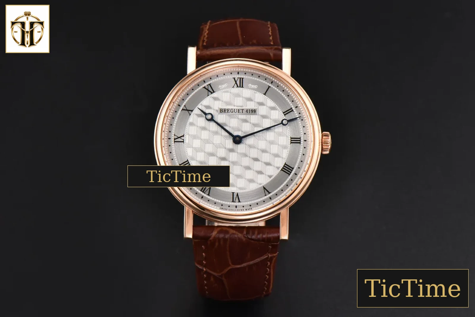 Classique 5157 38mm LTF RG White Textured Dial Roma Marker Brown Leather Strap MY9015 — foto 3