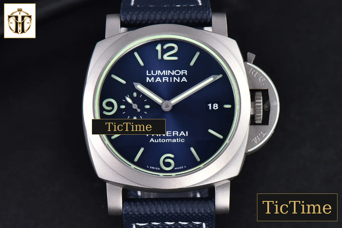 PAM1117 44mm VSF Titanium Blue Dial Blue Rubber Strap P9010 — foto 23
