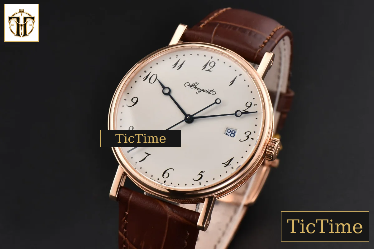 Classique 5177 38mm LTF RG White Dial Digital Marker Brown Leather Strap MY9015 — foto 4