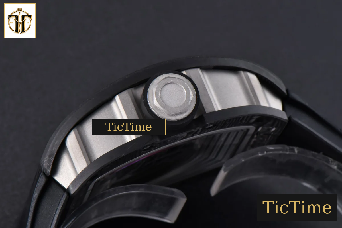 NTPT RM055 43mm ZF Black Bezel Black Crown Black Rubber Strap V6 RMUL2 — foto 16