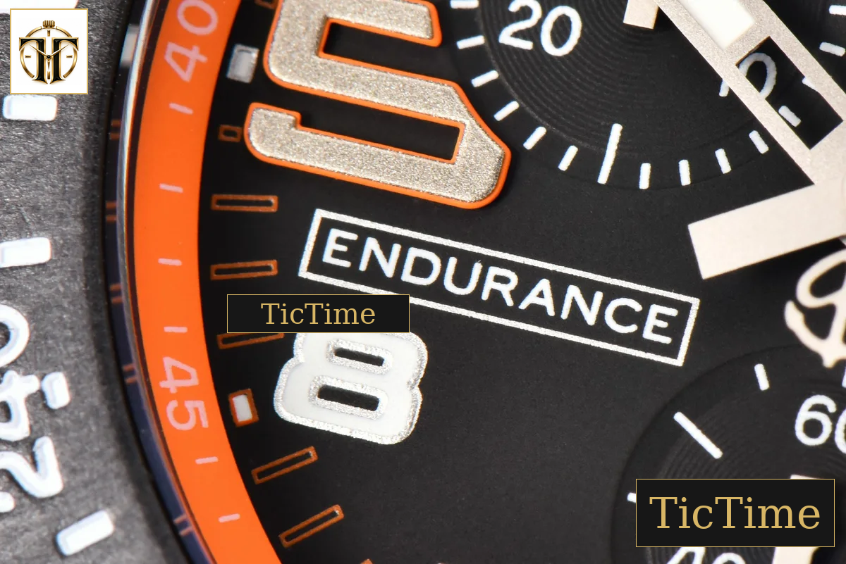 Endurance Pro 44mm OF Orange Chronometer Dial Orange Rubber Strap Swiss Quartz — foto 11