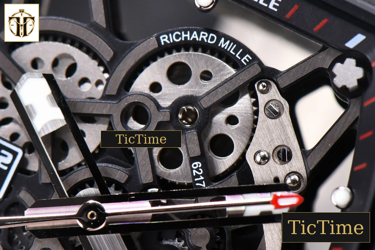 RM035-02 KVF Skeleton Dial White Black Rubber Strap V3 Miyota8215 — foto 6