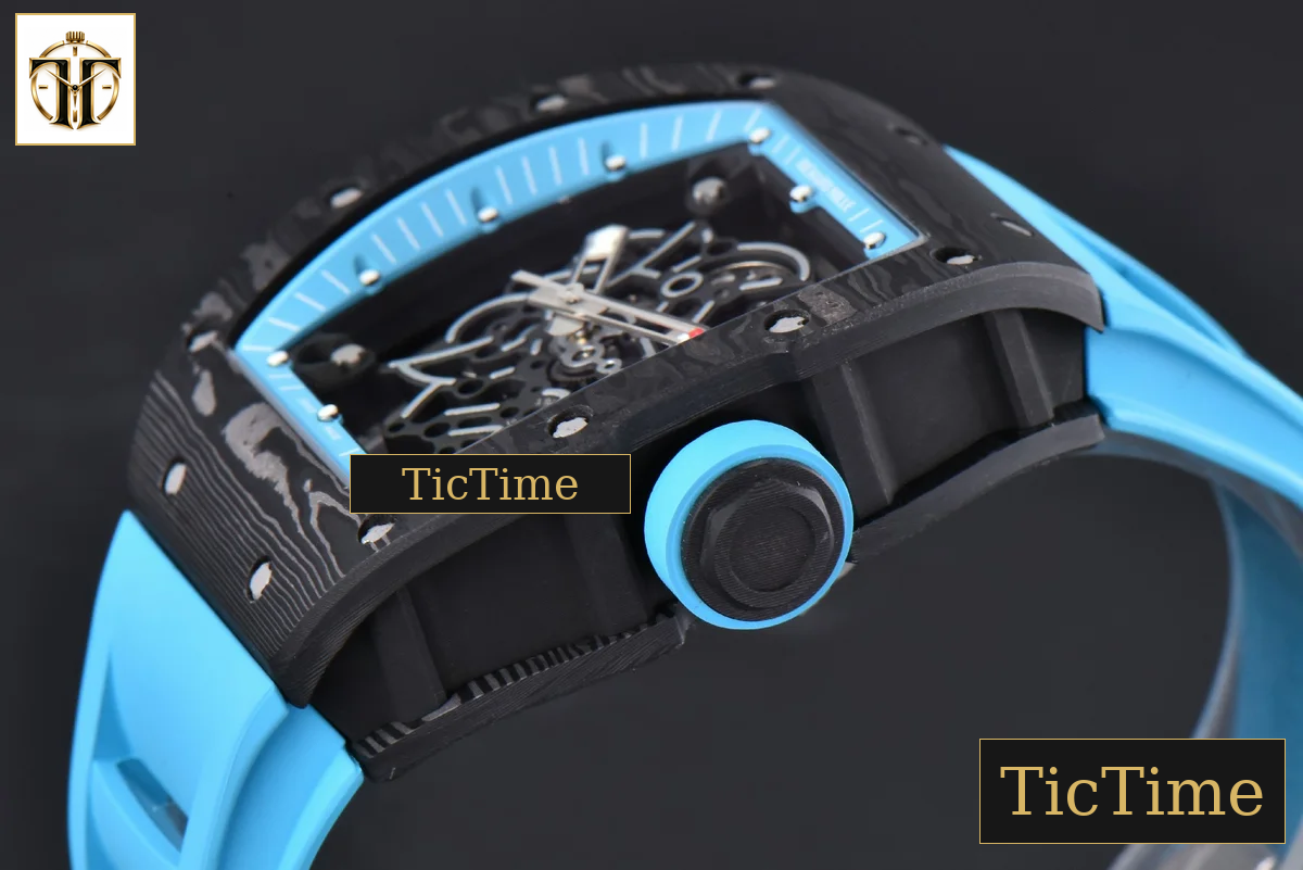 NTPT RM055 43mm ZF Blue Bezel Blue Crown blue Rubber Strap V6 RMUL2 — foto 14