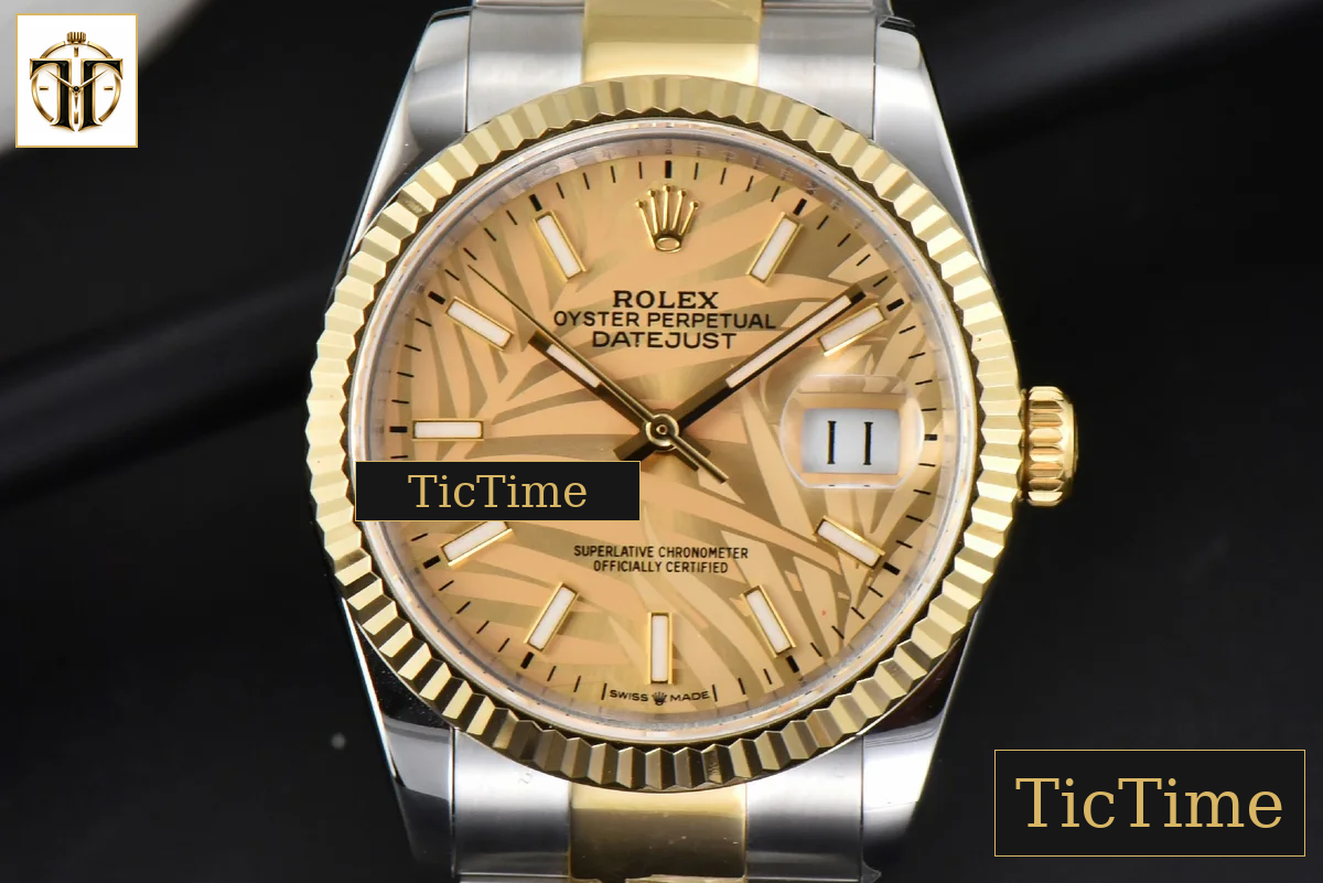 DateJust 36mm BPF YG/SS YG Palm Dial Oyster Bracelet A2824 — foto 2