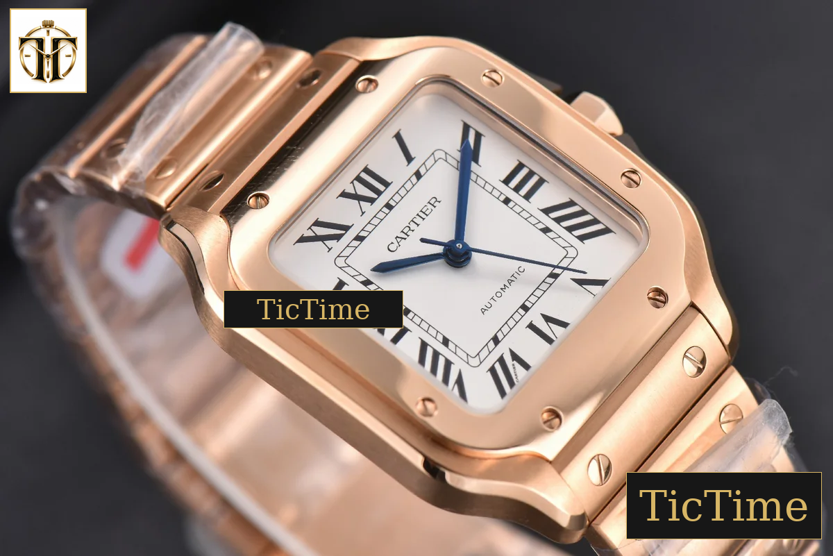 Santos de Cartier Medium 35mm BVF RG White Dial RG Bracelet Miyota 9039 — foto 9