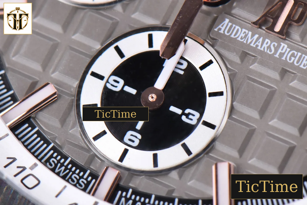 Royal Oak Offshore 44mm JF RG Cermet Bezel Michael Schumacher Gray/White Dial V2 A3126 — foto 7