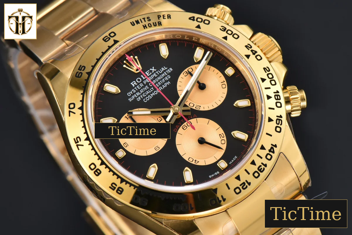 Daytona 116508 APSF YG Black/YG Dial Lume Marker Red Hand YG Bracelet SH4130 — foto 15