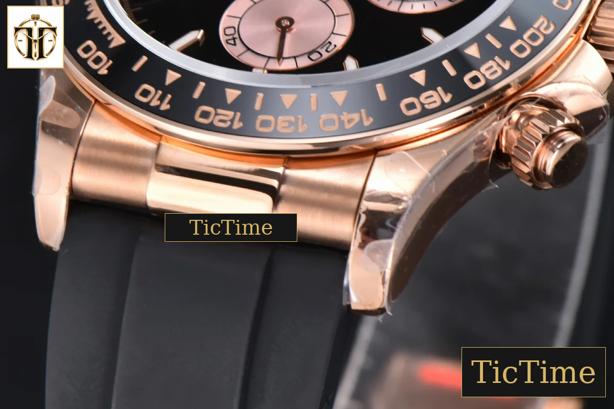 Daytona 126515 40mm BPF RG Black Bezel Black Dial RG Subdial Black Oysterflex Strap SH4131 — foto 10