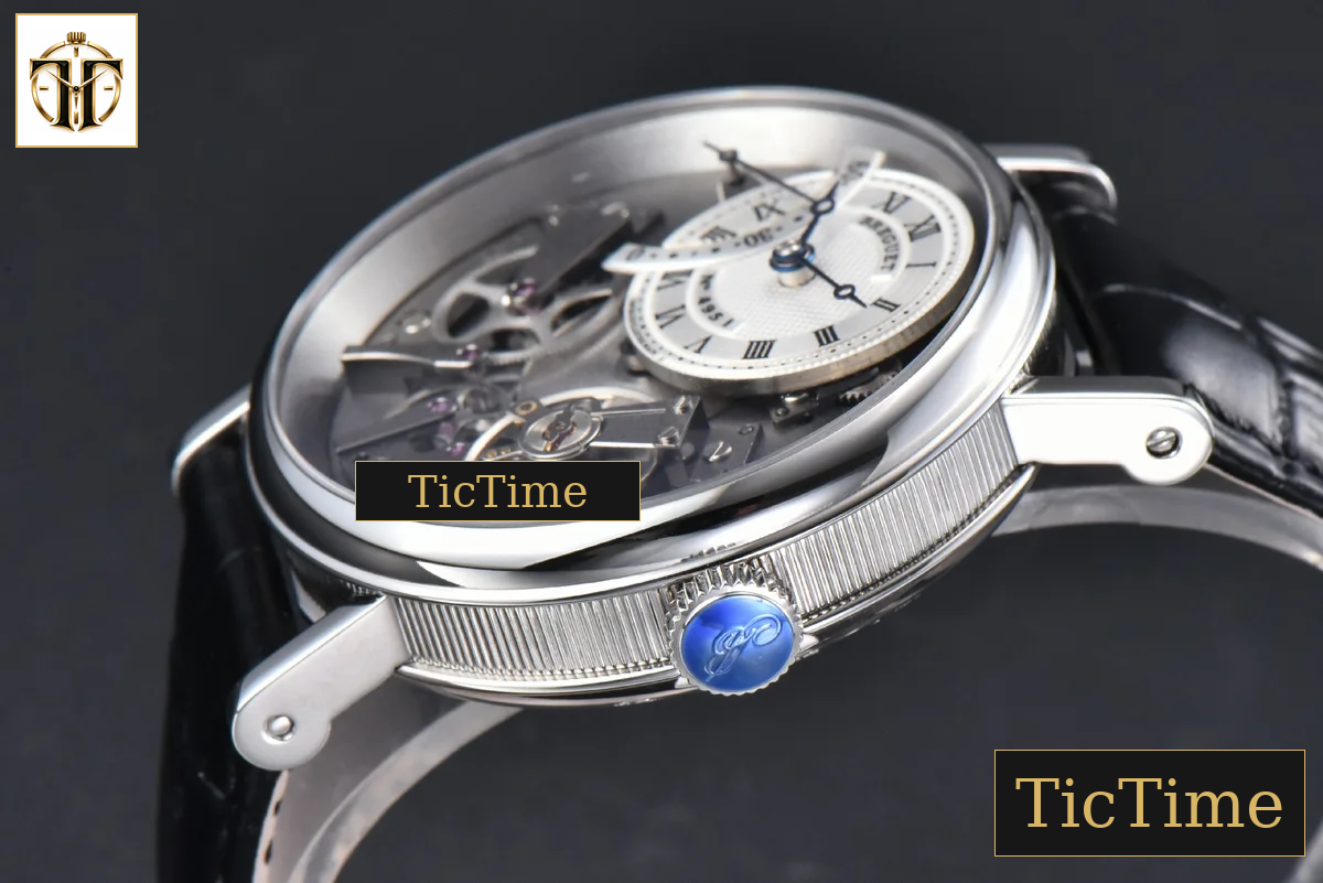 Tradition 7057BB 40mm ZF Gray Dial White Subdial Black Leather Strap A505 — foto 9